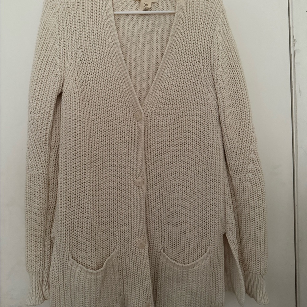 Andrea Jovine Cream Knit Cardigan